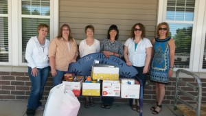 Liberty Mutual staff with Wish List donations